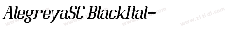 AlegreyaSC BlackItal字体转换